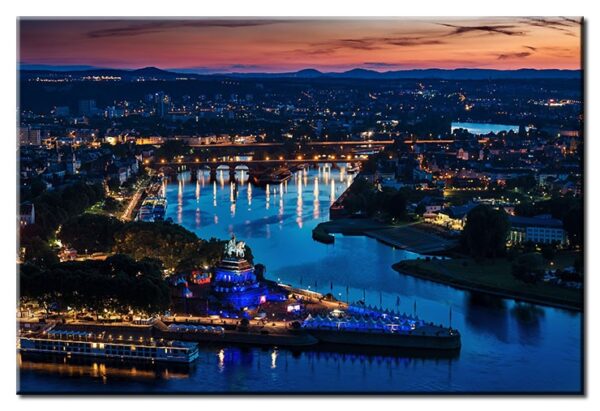 Koblenz Illumination - Leinwandbild-60 x 90 cm