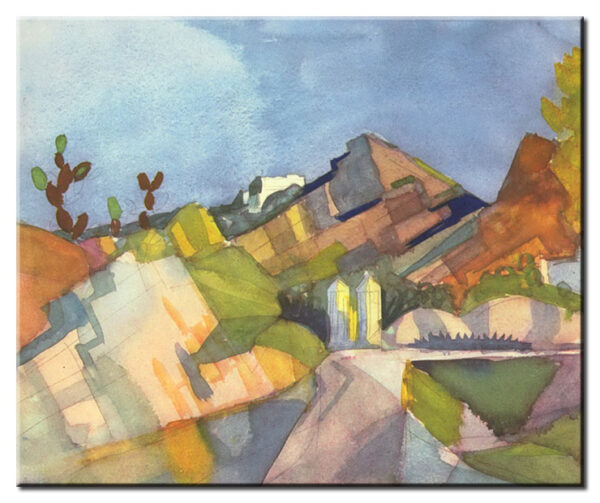 August Macke Bilder - Felsige Landschaft-70 x 80 cm