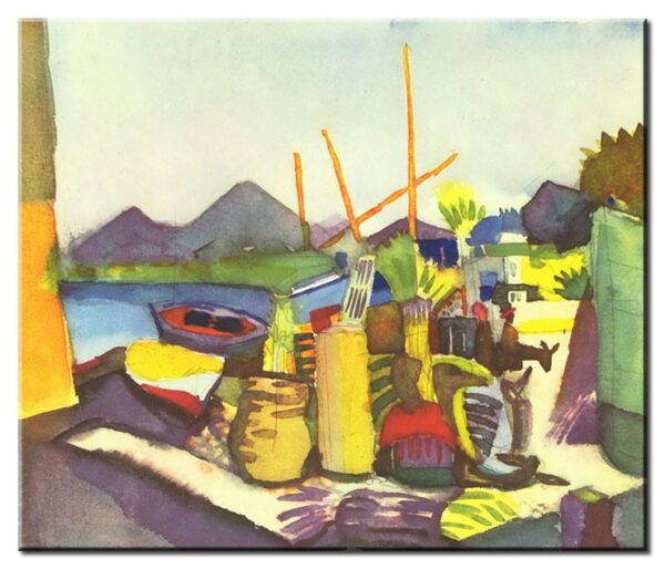 August Macke Bilder - Landschaft bei Hammamet-60 x 70 cm