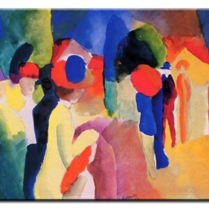 August Macke Bilder - Mit gelber Jacke-20 x 30 cm