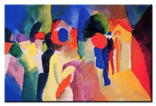 August Macke Bilder - Mit gelber Jacke-20 x 30 cm