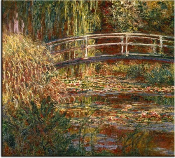 Claude Monet Bilder - Japanische Brücke und Seerosenteich-50 x 60 cm