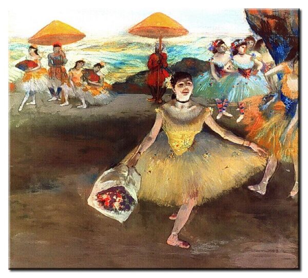 Edgar Degas Bilder - Tänzerin auf der Bühne-40 x 40 cm