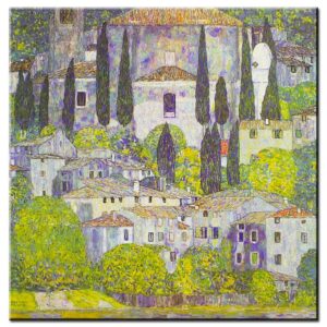 Gustav Klimt Bilder - Chiesa a Cassone am Gardasee-40 x 40 cm