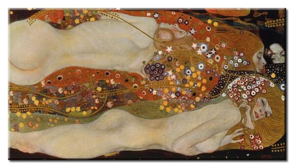 Gustav Klimt Bilder - Wasserschlangen II-40 x 70 cm