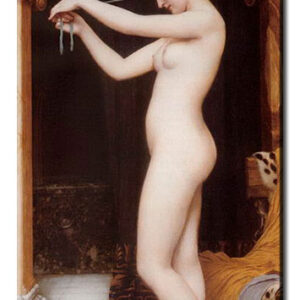 John William Godward Bilder - Venus beim Flechten ihrer Haare-60 x 130 cm