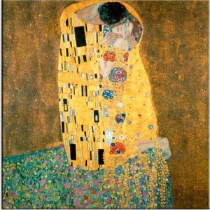 Gustav Klimt Bilder - Der Kuß-70 x 70 cm