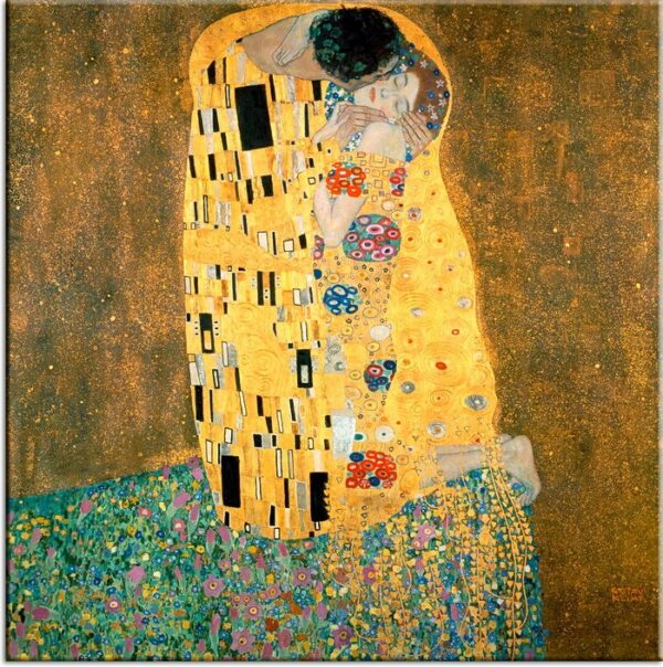 Gustav Klimt Bilder - Der Kuß-70 x 70 cm