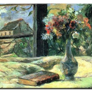 Paul Gauguin Bilder - Blumenvase im Fenster-50 x 70 cm