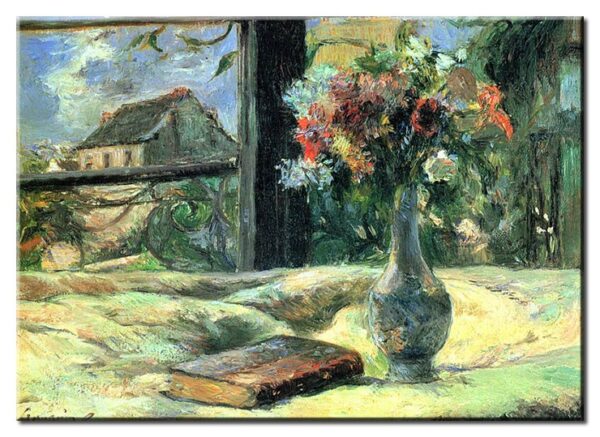 Paul Gauguin Bilder - Blumenvase im Fenster-50 x 70 cm