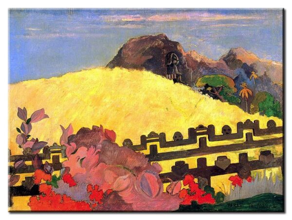 Paul Gauguin Bilder - Da ist der Tempel-50 x 70 cm