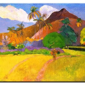 Paul Gauguin Bilder - Landschaft auf Tahiti-60 x 80 cm