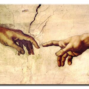 Michelangelo Bilder - Erschaffung Adams (Detail)-50 x 80 cm