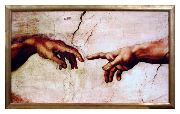 Michelangelo - Erschaffung Adams im edlen Modell - inkl. Bilderrahmen