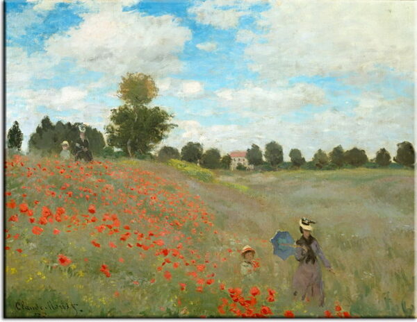 Claude Monet Bilder - Mohnfeld in Argenteuil -60 x 80 cm