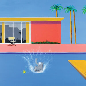 Otto Waalkes - BIGGER SPLASH - ORIGINAL PIGMENTGRAFIK AUF LEINWAND