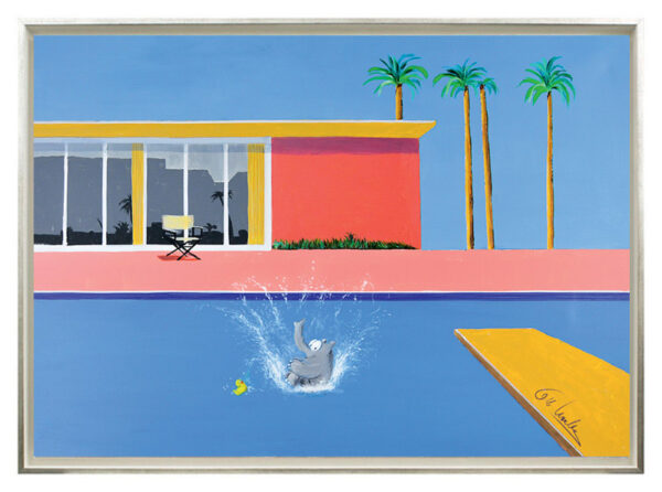 Otto Waalkes - BIGGER SPLASH - ORIGINAL PIGMENTGRAFIK AUF LEINWAND