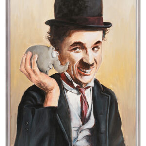 Otto Waalkes - CHARLIE CHAPLIN - ORIGINAL PIGMENTGRAFIK AUF LEINWAND