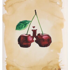 Otto Waalkes - Cherry Kiss - ORIGINAL PIGMENTGRAFIK AUF LEINWAND