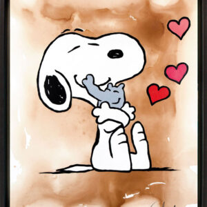 Otto Waalkes - FRIENDSHIP FOREVER - SNOOPY UND OTTIFANT - ORIGINAL Pigmentgrafik...