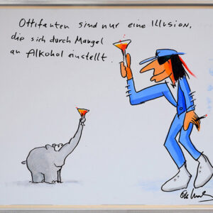 Otto Waalkes - ILLUSION I - UDO LINDENBERG - ORIGINAL PIGMENTGRAFIK AUF LEINWAND