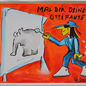 Otto Waalkes - MAL DIR DEINEN OTTIFANTEN - UDO LINDENBERG - ORIGINAL PIGMENTGRAF...