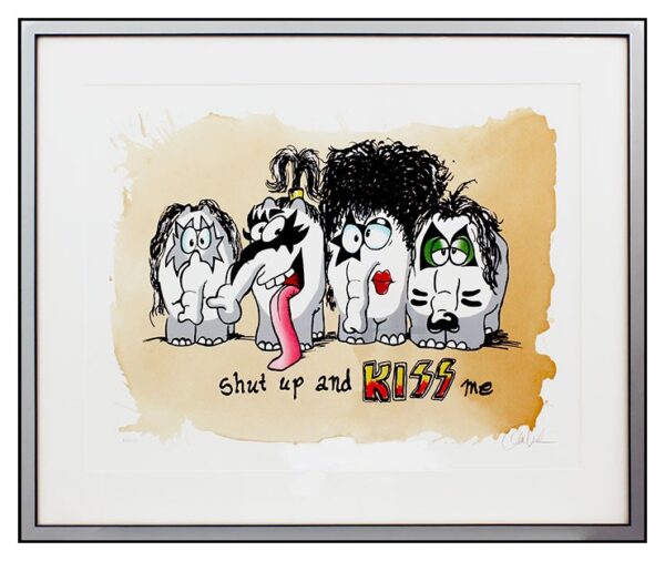 Otto Waalkes - SHUT UP AND KISS ME - original Grafik handsigniert