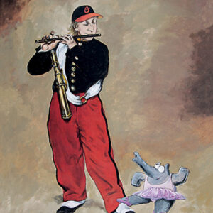 Otto Waalkes - THE QUEER PIPER - Original Pigmentgrafik auf Leinwand