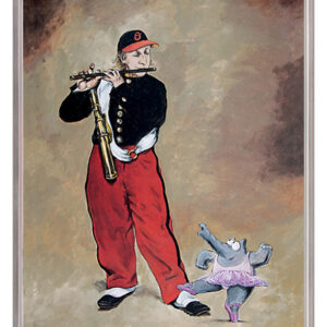 Otto Waalkes - THE QUEER PIPER - Original Pigmentgrafik auf Leinwand