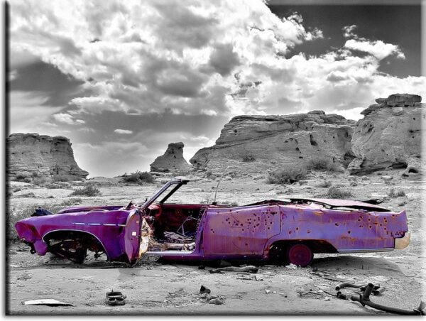 modernes Leinwandbild - Pink Cadillac-40 x 50 cm