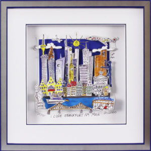 Paolo Randazzo - I LOVE FRANKFURT AM MAIN - Original 3D Bild handsigniert