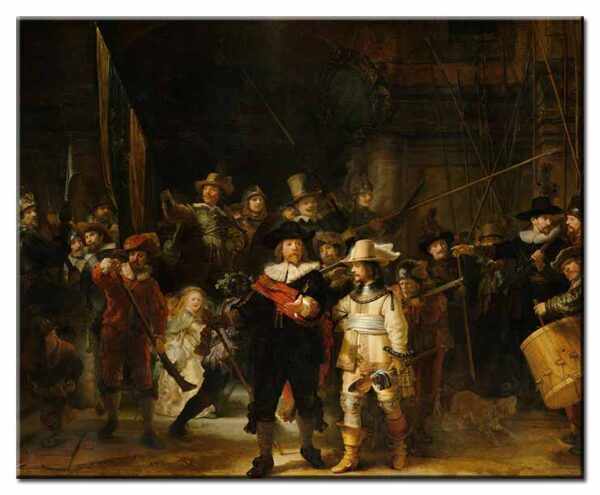 Rembrandt van Rijn Bilder - Die Nachtwache-80 x 100 cm