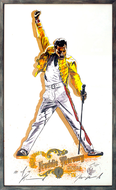 Thomas Jankowski - FREDDIE MERCURY - 60x100cm - Original Mischtechnik (Unikat)