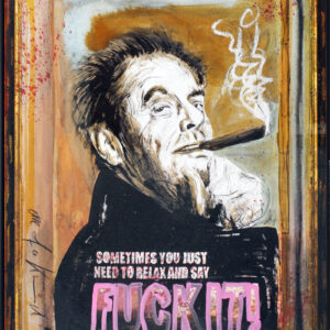 Thomas Jankowski - JACK NICHOLSON - Fuck it -klein - Original Mischtechnik (Unik...