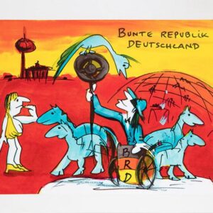 Udo Lindenberg BUNTE REPUBLIK DEUTSCHLAND - original Grafik handsigniert