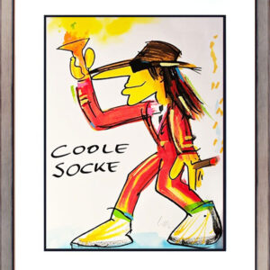 Udo Lindenberg - COOLE SOCKE - handsignierte Original Grafik