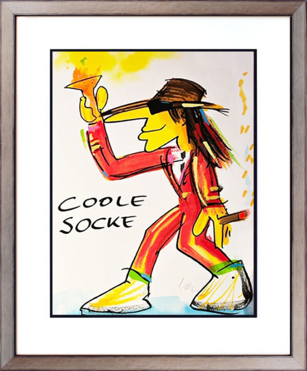 Udo Lindenberg - COOLE SOCKE - handsignierte Original Grafik