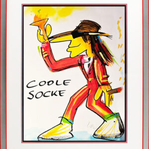 Udo Lindenberg - COOLE SOCKE - handsignierte Original Grafik