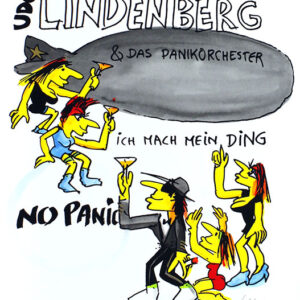 Udo Lindenberg ICH MACH MEIN DING Panikorchester - ZEPPELIN - original Siebdruc...