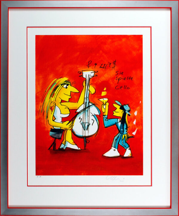 Udo Lindenberg SIE SPIELTE CELLO - original Grafik