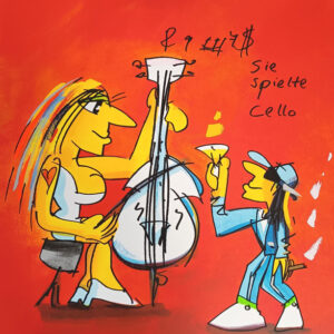 Udo Lindenberg SIE SPIELTE CELLO - Edition 2023 - original Siebdruck