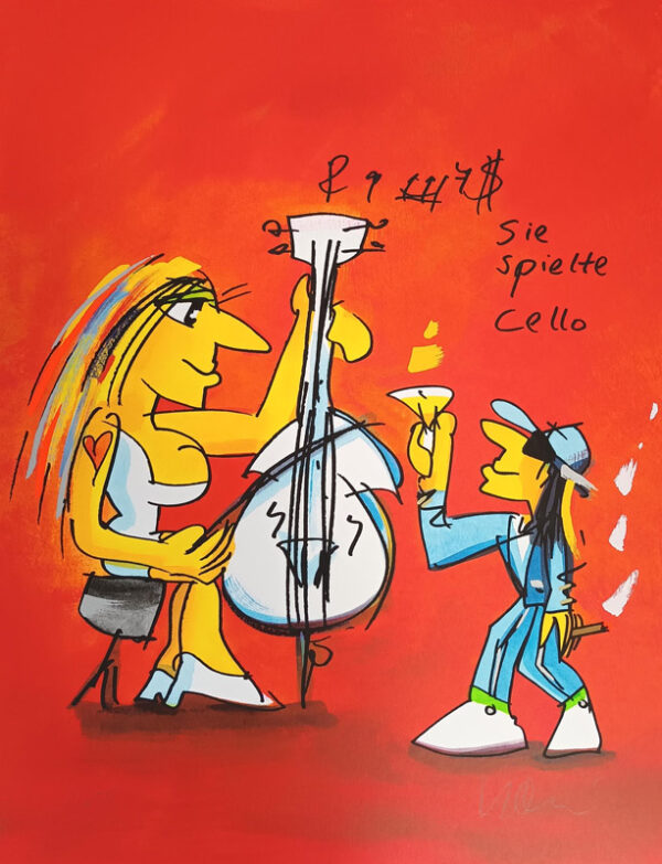 Udo Lindenberg SIE SPIELTE CELLO - Edition 2023 - original Siebdruck