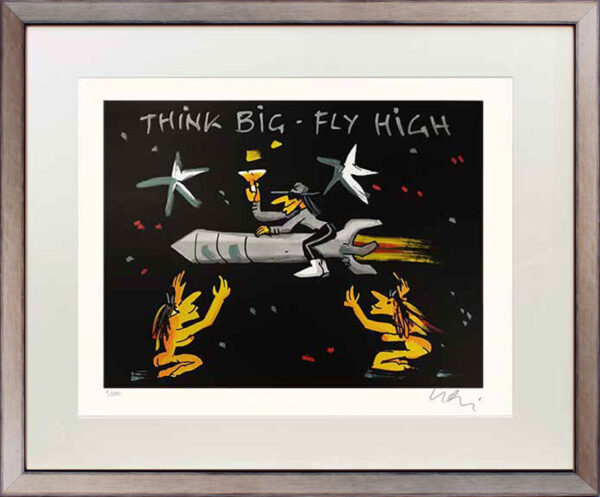 Udo Lindenberg THINK BIG - FLY HIGH - original Grafik handsigniert