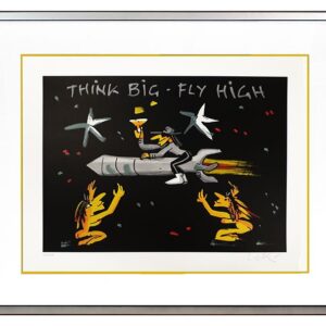 Udo Lindenberg THINK BIG - FLY HIGH - original Grafik handsigniert