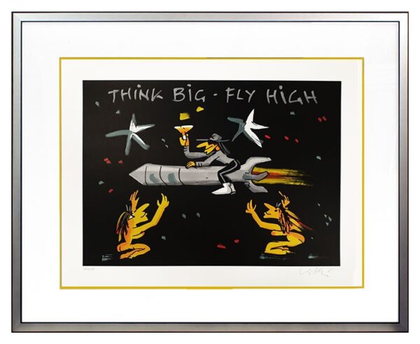 Udo Lindenberg THINK BIG - FLY HIGH - original Grafik handsigniert