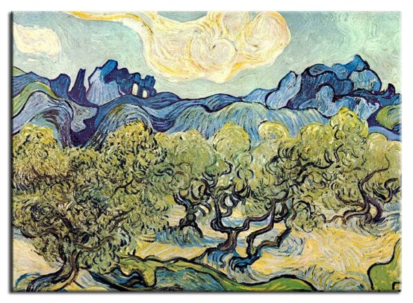 Vincent van Gogh - Landschaft mit Olivenbäumen-50 x 70 cm